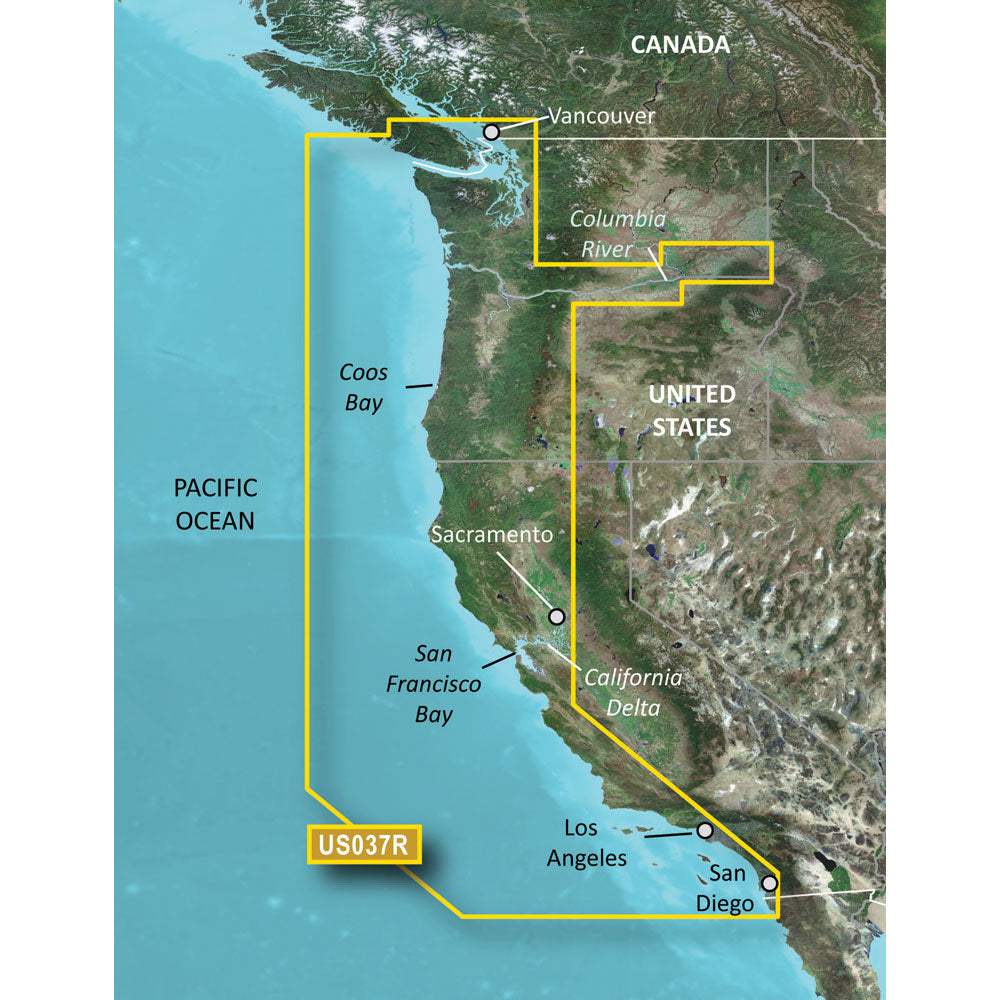 Garmin BlueChart g3 Vision HD  VUS037R  Vancouver  San Diego  microSDSD 010C100300 Main image