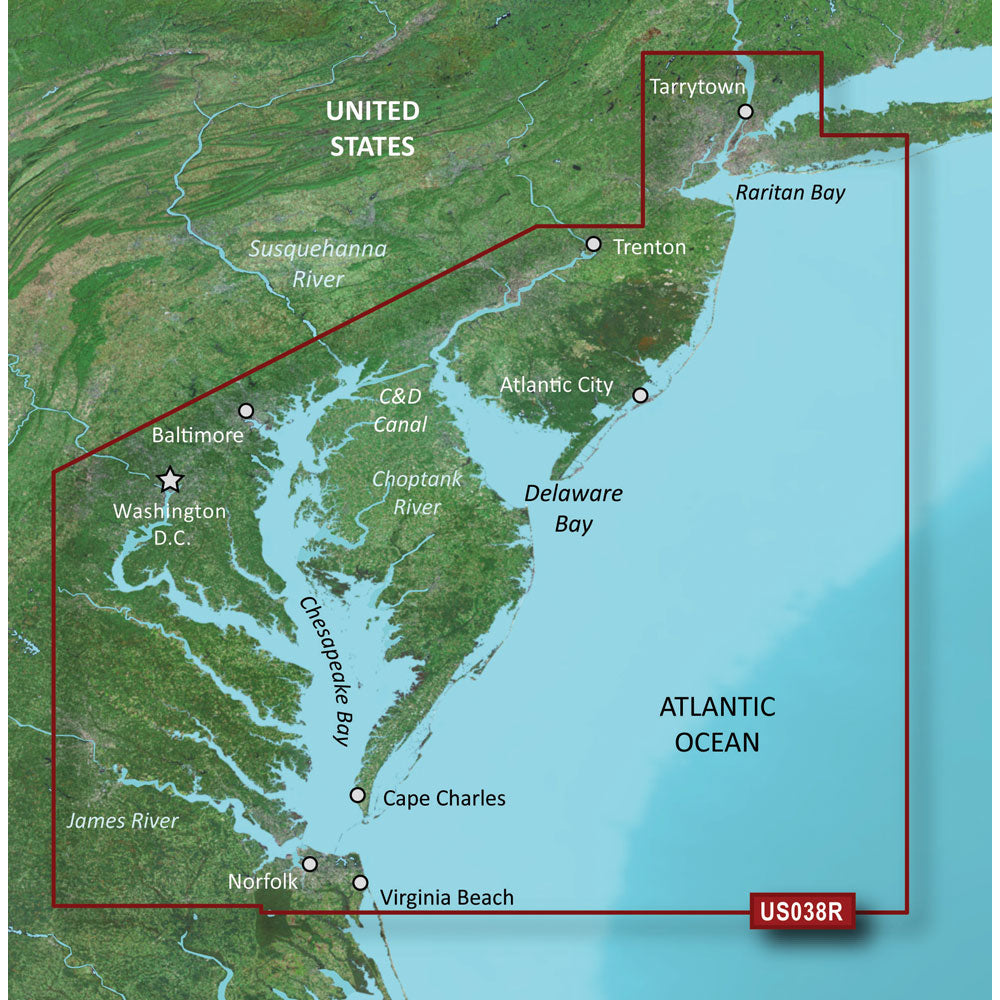 Garmin BlueChart g3 Vision HD  VUS038R  New York  Chesapeake  microSDSD 010C100400 Main image
