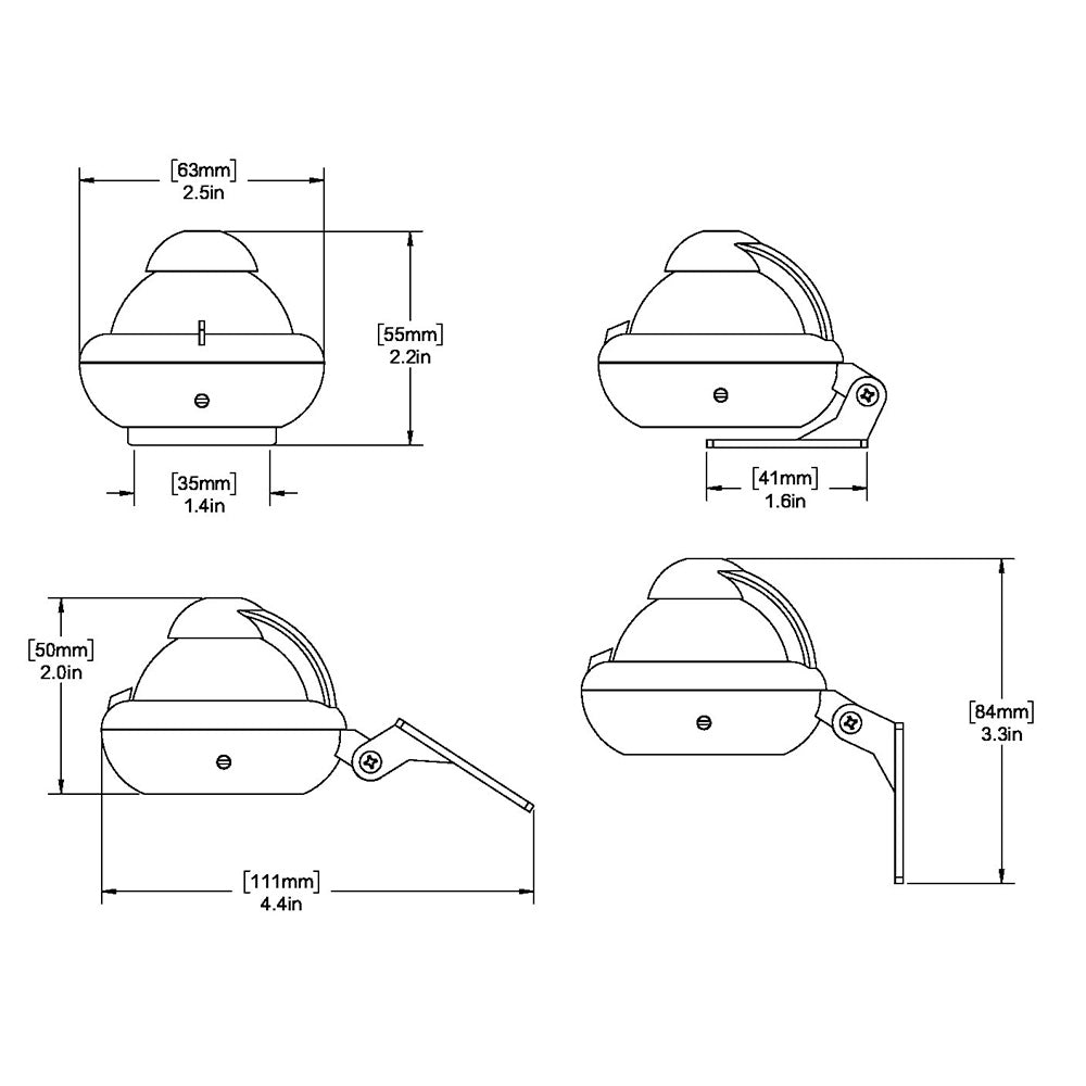 Ritchie X-10W-M RitchieSport Compass - Bracket Mount - White [X-10W-M] Secondary image