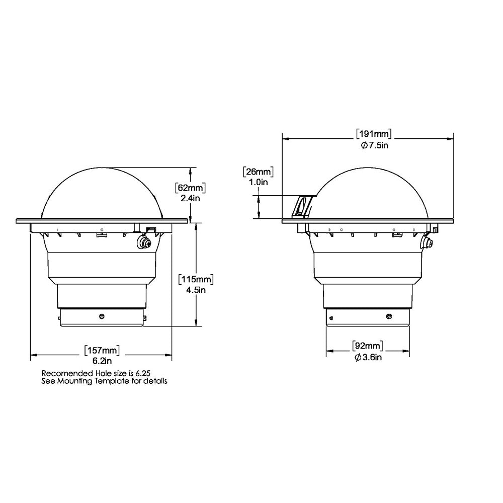 Ritchie FB-500 Globemaster Compass - Flush Mount - Black - 12V - 5 Degree Card [FB-500] Secondary image