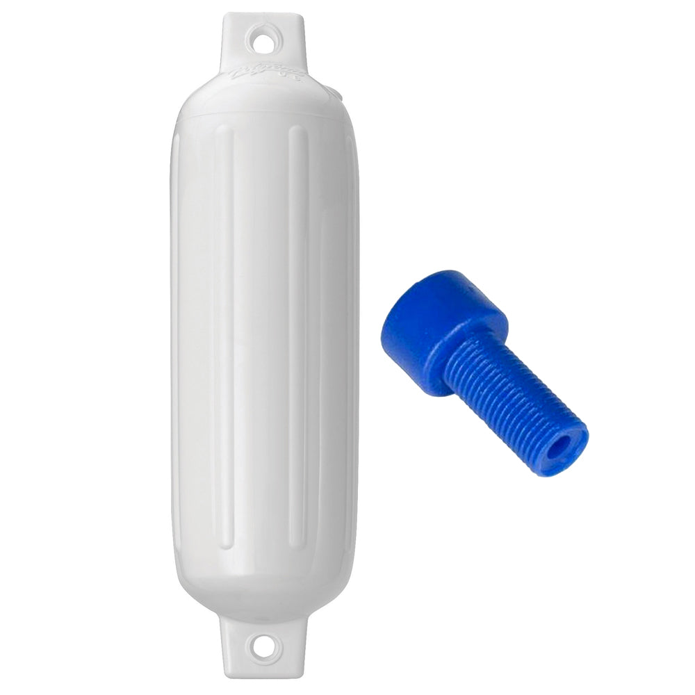 Polyform G3 Twin Eye Fender 55 x 19  White wAdapter G3 WHITE WAIR ADAPTER Main image