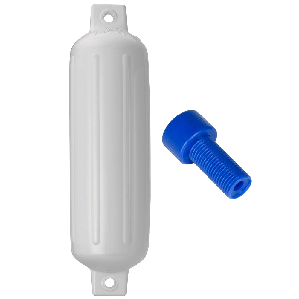 Polyform G4 Twin Eye Fender 65 x 22 White wAdapter G4 WHITE WAIR ADAPTER Main image