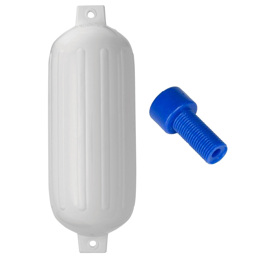 Polyform G6 Twin Eye Fender 11 x 30  White wAdapter G6 WHITE WAIR ADAPTER Main image