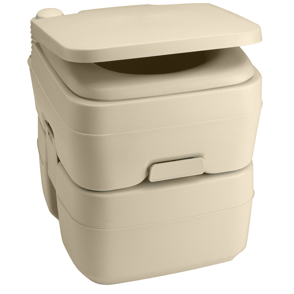 Dometic 965 Portable Toilet wMounting Brackets 5 Gallon  Parchment  311096502 Main image