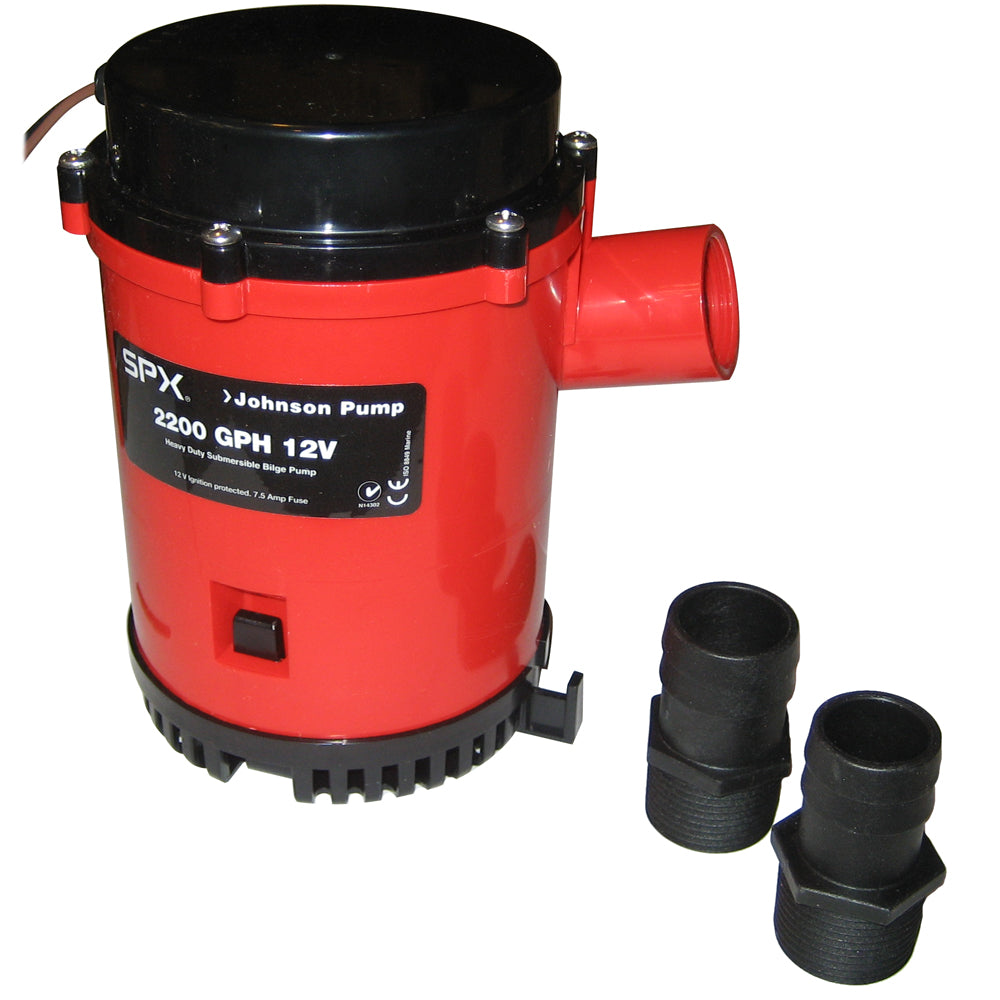 Johnson Pump 2200 GPH Bilge Pump 118 Hose 12V Threaded Port 22004 Main image