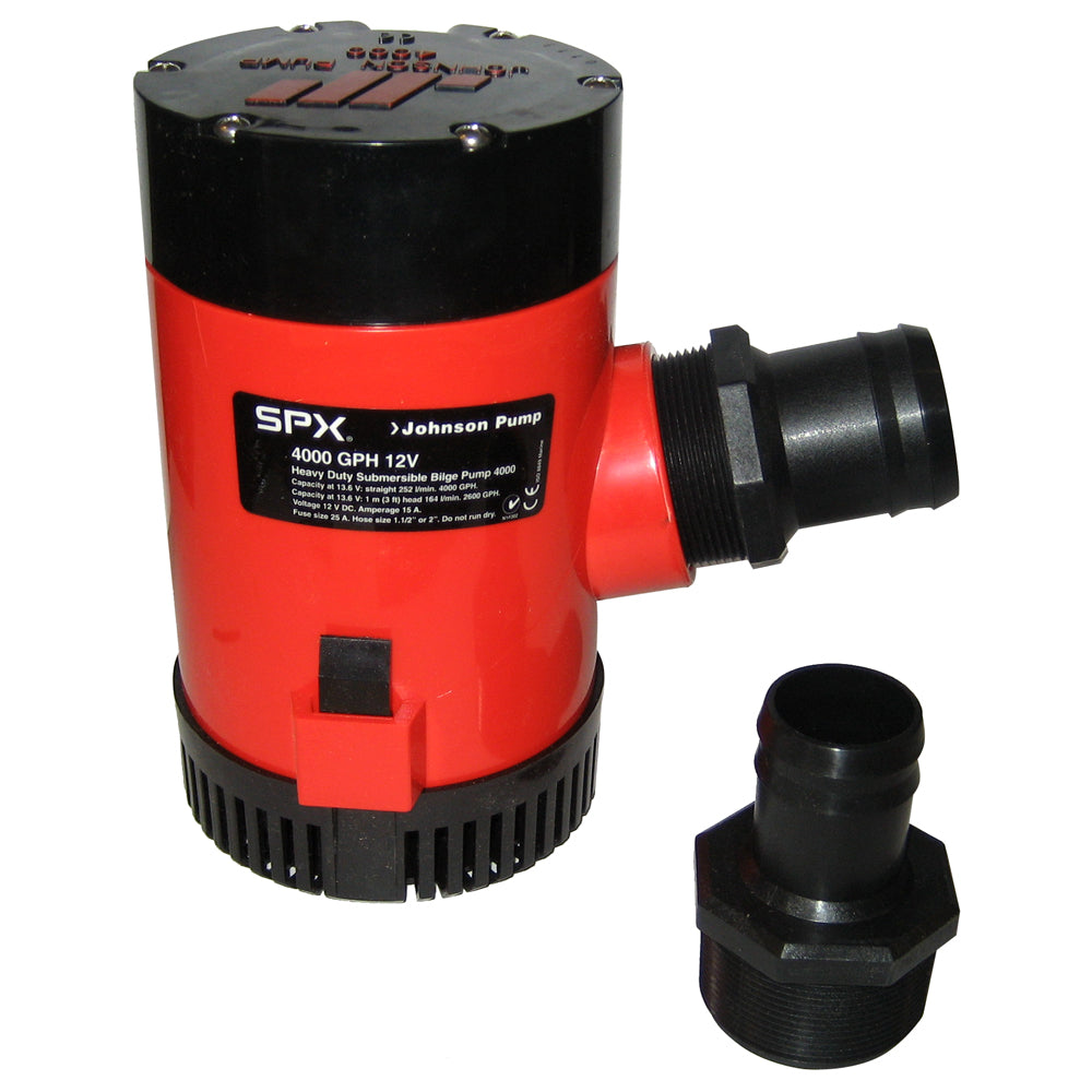 Johnson Pump 4000 GPH Bilge Pump 112 Discharge Port 12V 40004 Main image