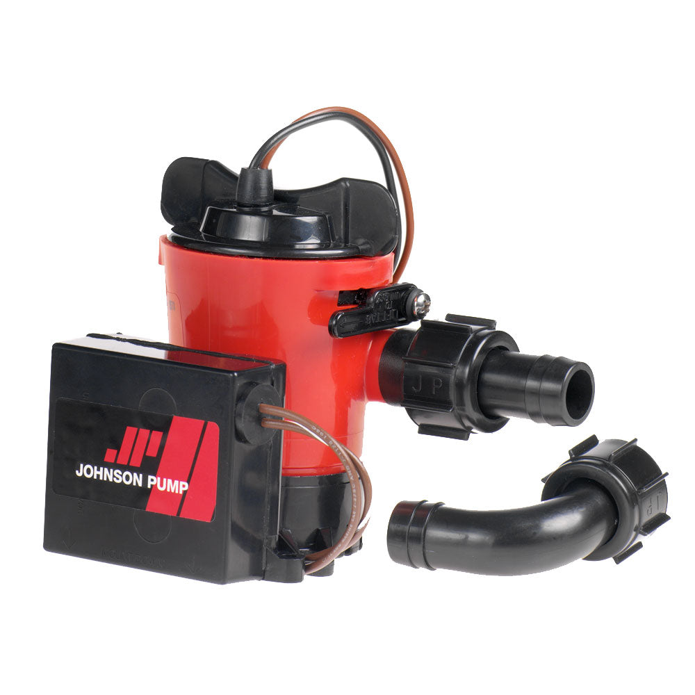 Johnson Pump 500 GPH Auto Bilge Pump 34 Hose 12V Dura Port 0750300 Main image