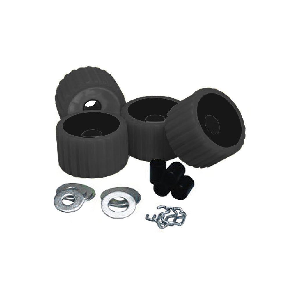 CE Smith Ribbed Roller Replacement Kit  4 Pack  Black 29210 Main image