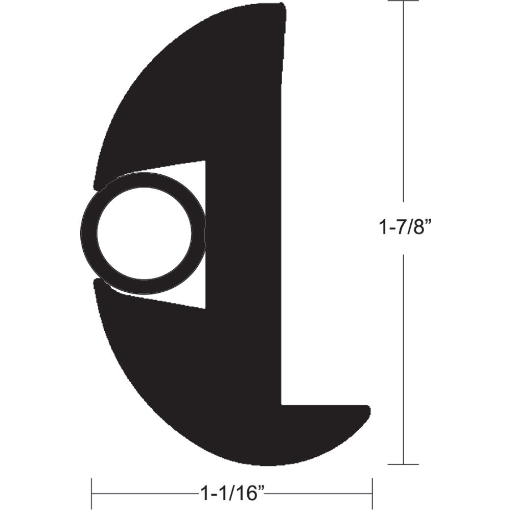 TACO Flex Vinyl Rub Rail Kit  Black wBlack Insert  70  178 x 1116 V112423BBK702 Main image