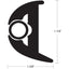 TACO Flex Vinyl Rub Rail Kit  Black wBlack Insert  70  178 x 138 V113426BBK702