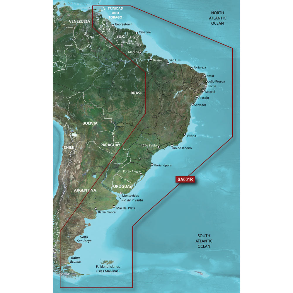 Garmin BlueChart g3 HD  HXSA001R  South America East Coast  microSDSD 010C106220 Main image