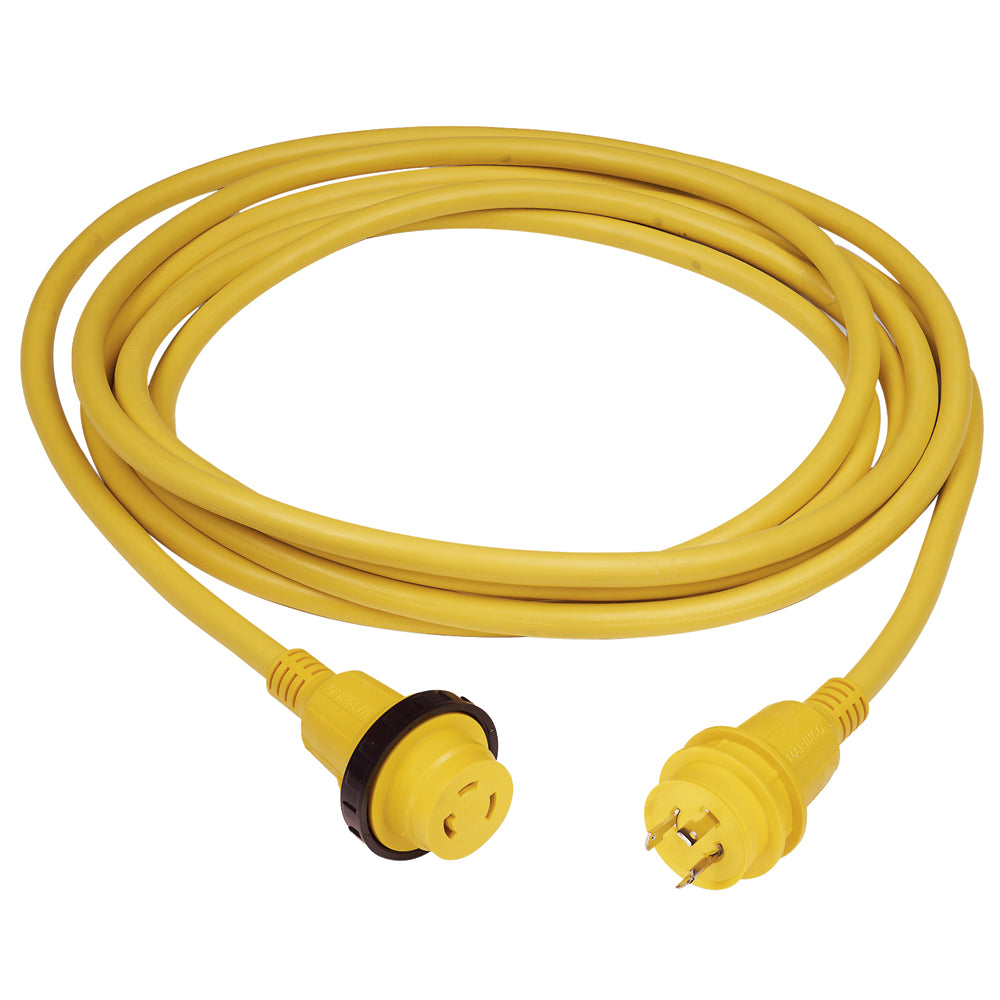 Marinco 30A 25 Molded Cordset  125V  Yellow 199117 Main image