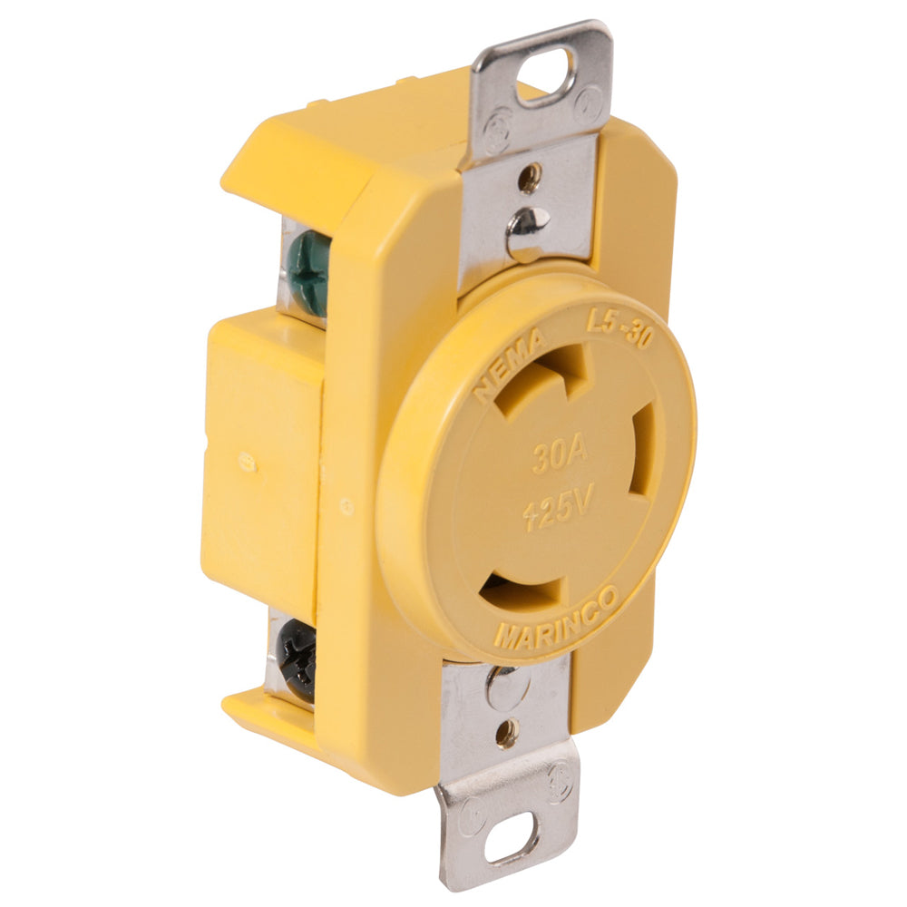 Marinco 305CRR 30A Receptacle  Yellow  125V 305CRR Main image