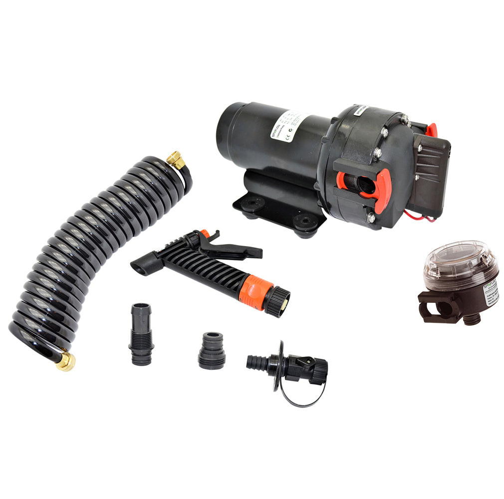 Johnson Pump 52 GPM Aqua Jet Washdown Pump Kit wHose  24V 6453424 Main image