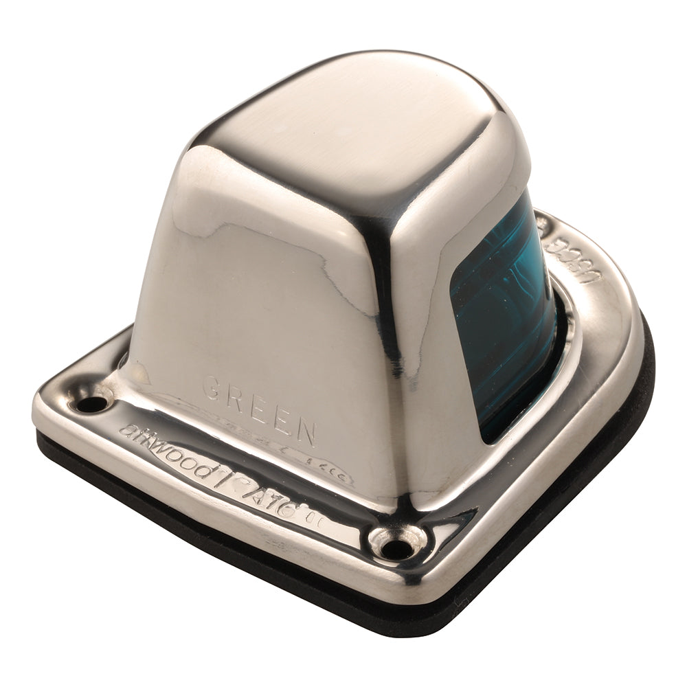 Attwood 1-Mile Deck Mount, Green Sidelight - 12V - Stainless Steel Housing [66319G7] Secondary image