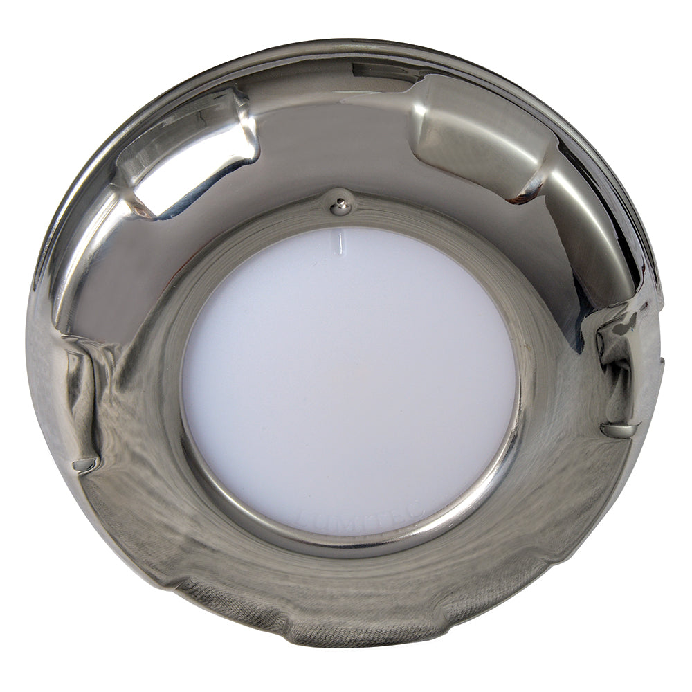 Lumitec Aurora  LED Dome Light  Polished SS Finish  2Color WhiteBlue Dimming 101138 Main image