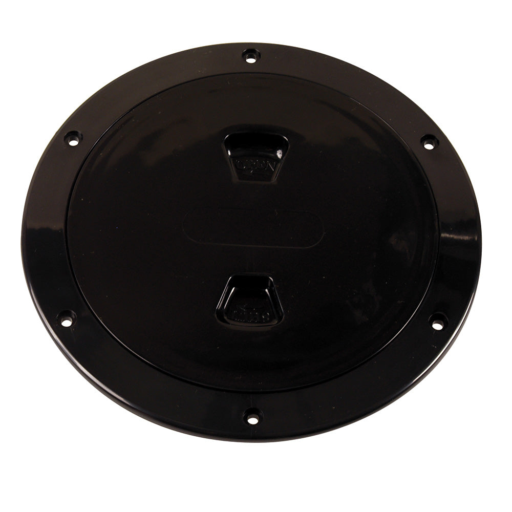 Beckson 6 Smooth Center ScrewOut Deck Plate  Black DP60B Main image