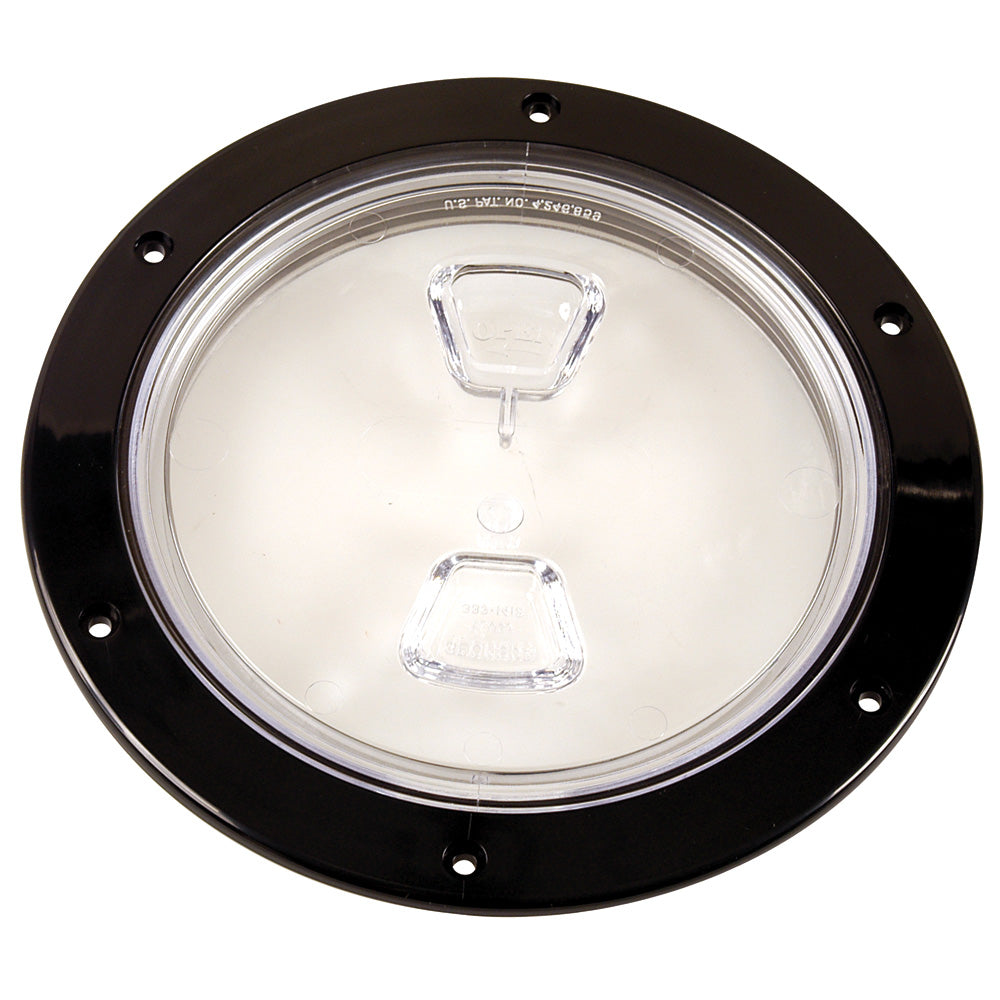 Beckson  6 Clear Center ScrewOut Deck Plate  Black DP60BC Main image
