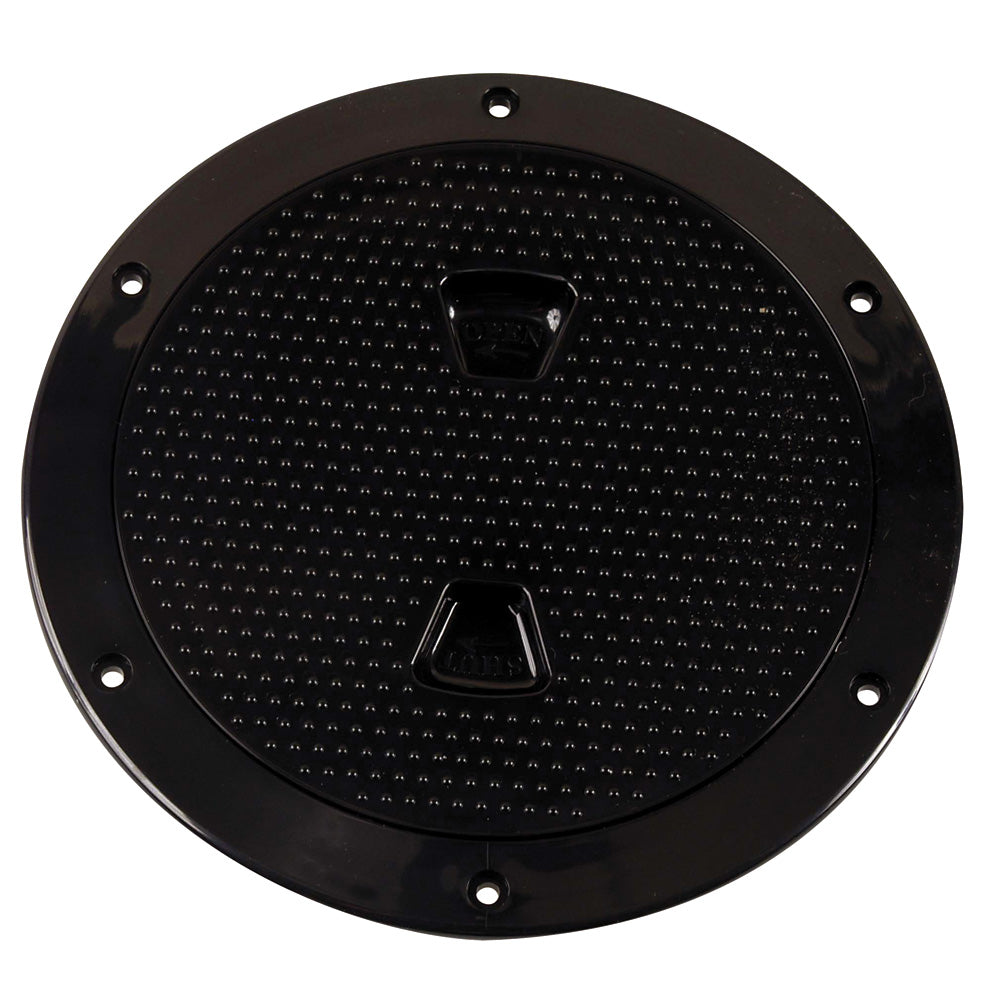 Beckson 6 NonSkid ScrewOut Deck Plate  Black DP62B