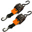 CargoBuckle Mini G3 Retractable TieDown w Dual SHooks 1 x 72  Pair F111640