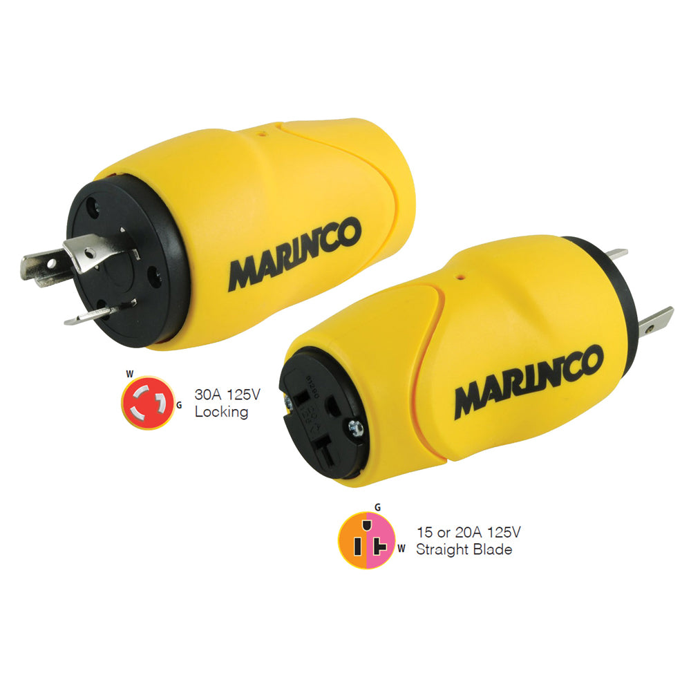 Marinco Straight Adapter 30A Male  15A Female S3015 Main image