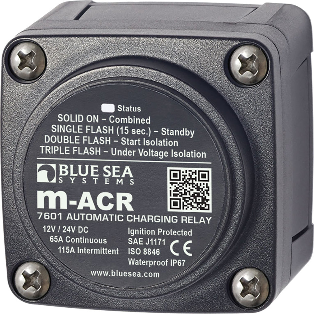 Blue Sea 7601 DC Mini ACR Automatic Charging Relay - 65 Amp [7601] Secondary image