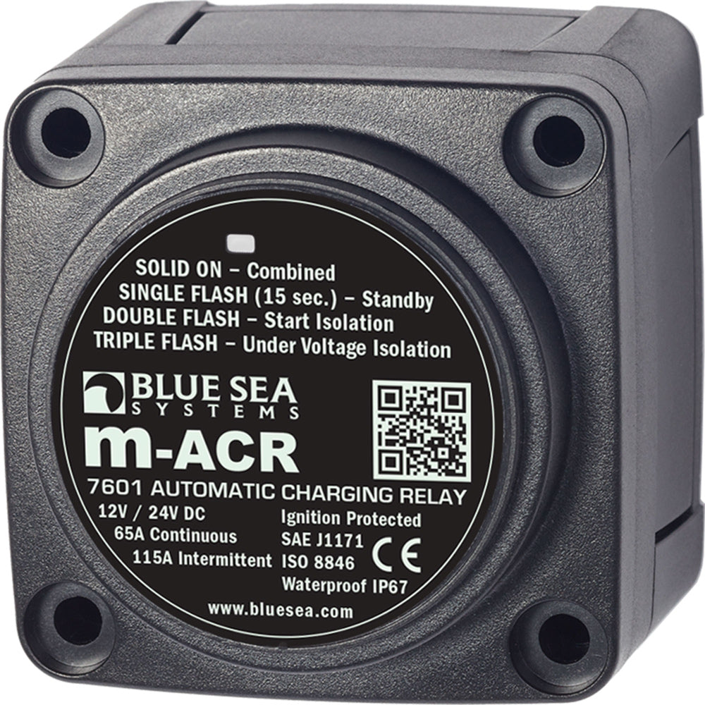 Blue Sea 7601 DC Mini ACR Automatic Charging Relay  65 Amp 7601 Main image
