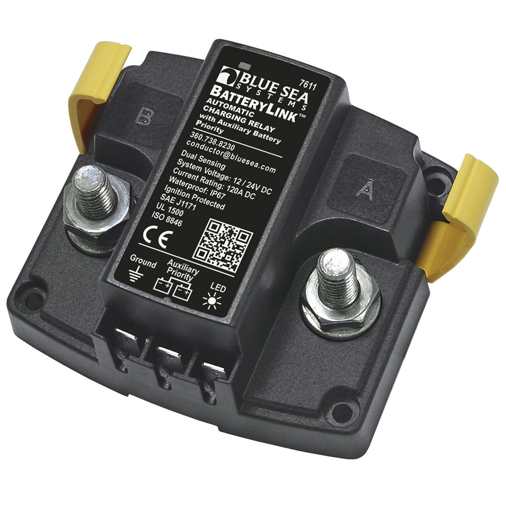 Blue Sea 7611 DC BatteryLink Automatic Charging Relay - 120 Amp w/Auxiliary Battery Charging [7611] Secondary image