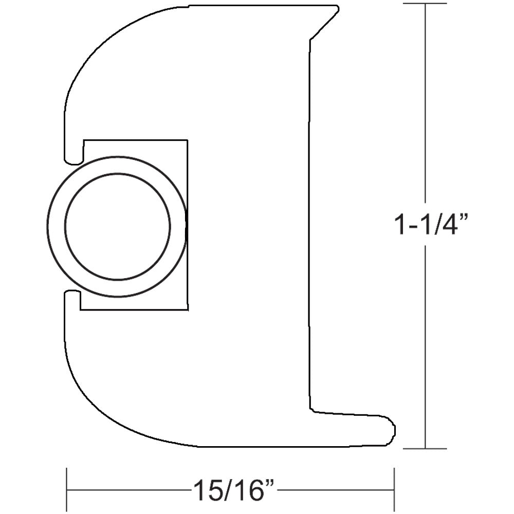 TACO Flex Vinyl Rub Rail Kit  White wWhite Insert  50 V113447WWK502 Main image