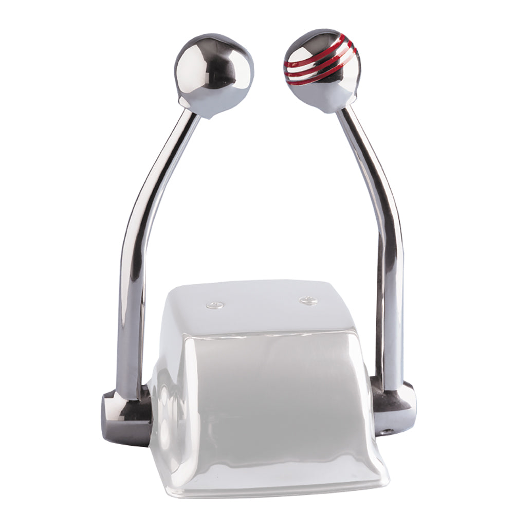 Schmitt Marine Standard Control Arm Set wRed Throttle Knob  Plain Shift Knob  Includes Arms  Knobs Only 50050 Main image