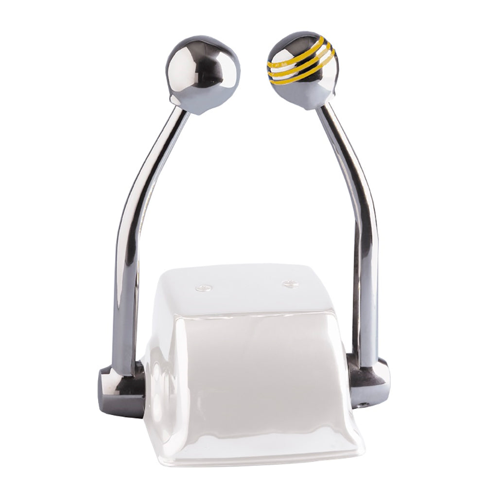 Schmitt Marine Standard Control Arm Set wGold Throttle Knob  Plain Shift Knob 50055 Main image