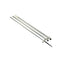 Lees 13 Bright Silver Center Rigger Pole wBlack Spike 138 MX8713CR