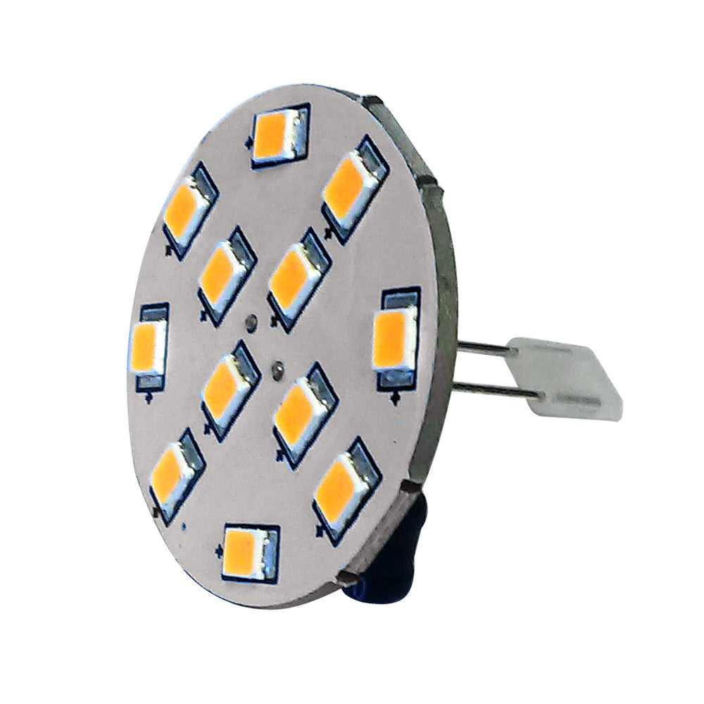 Lunasea G4 10 Back Pin LED Light Bulb  12VAC or 1030VDC2W140 Lumens  Warm White LLB21UW2100 Main image