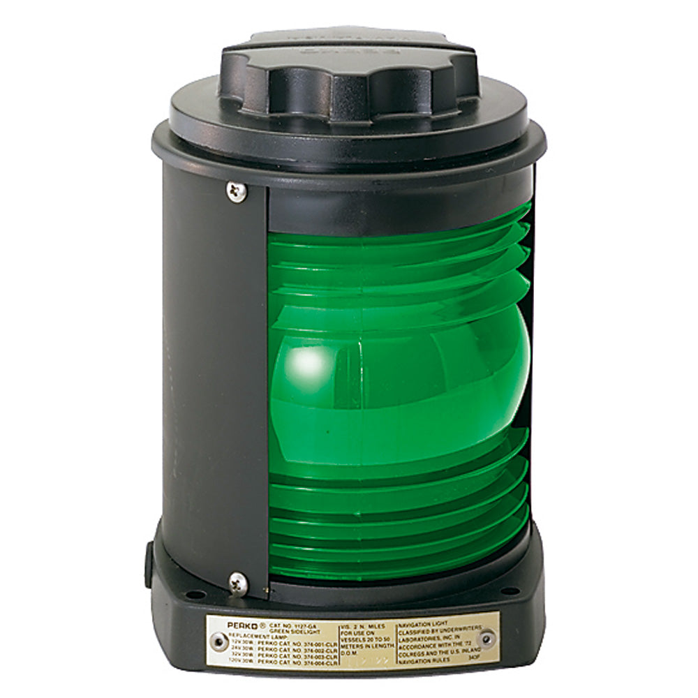 Perko Side Light  Black Plastic Green Lens 1127GA0BLK Main image