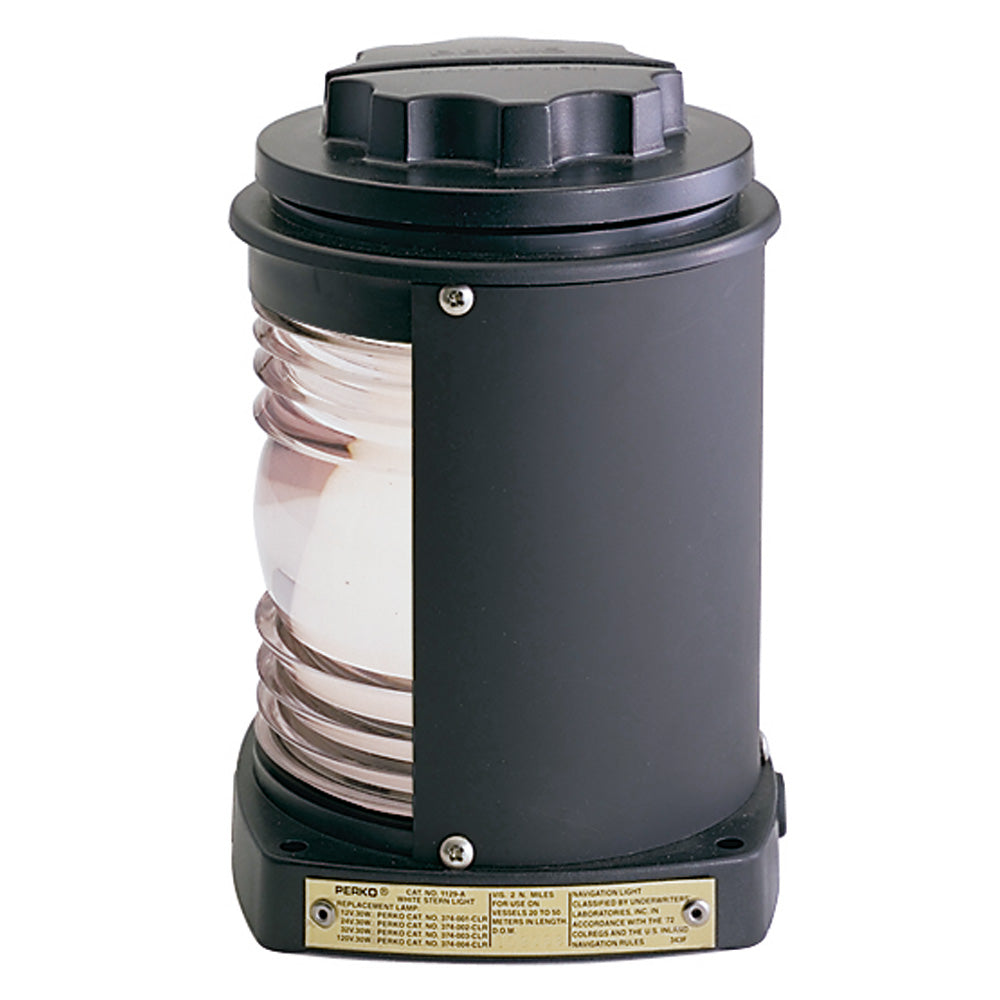Perko Stern Light  Black Plastic White light with Gray Tinted Lens 1129A00BLK Main image