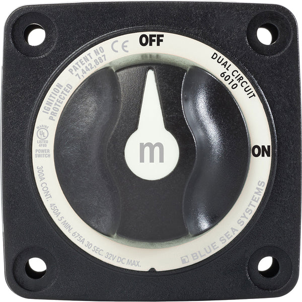 Blue Sea 6010200 Battery Switch Dual Circuit  Black 6010200