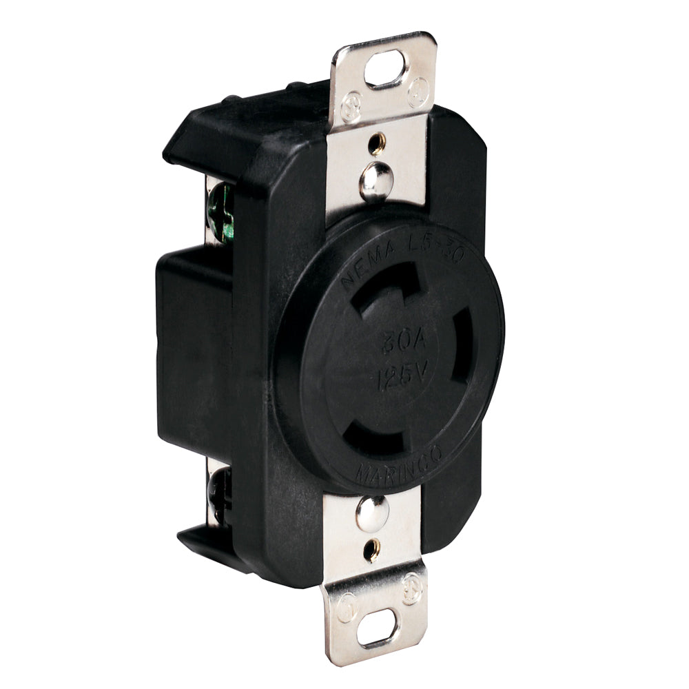 Marinco 305CRRB 125V 30Amp Locking Receptacle  Black 305CRRB Main image