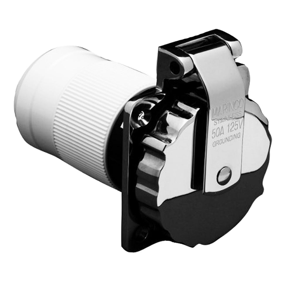 Marinco 6371ELB 50Amp125V Stainless Steel Inlet 6371ELB Main image