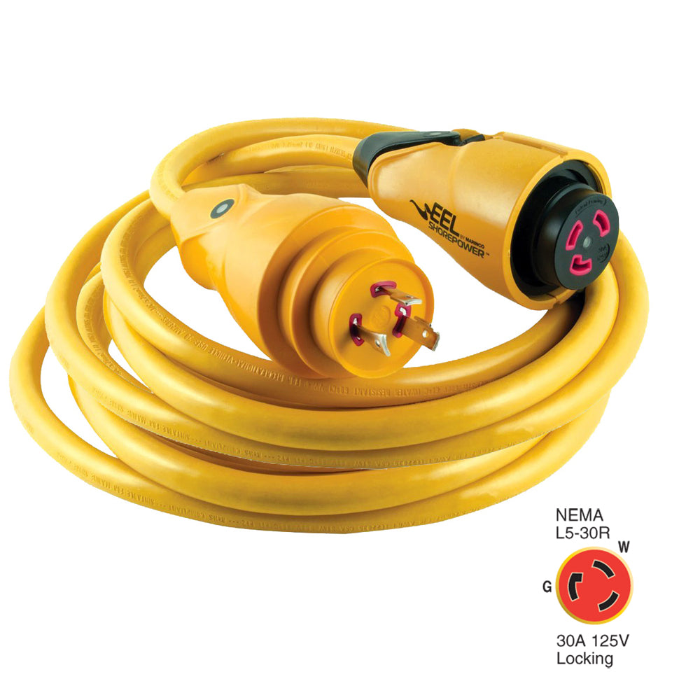 Marinco CS3025 EEL 30A 125V Shore Power Cordset  25  Yellow CS3025 Main image