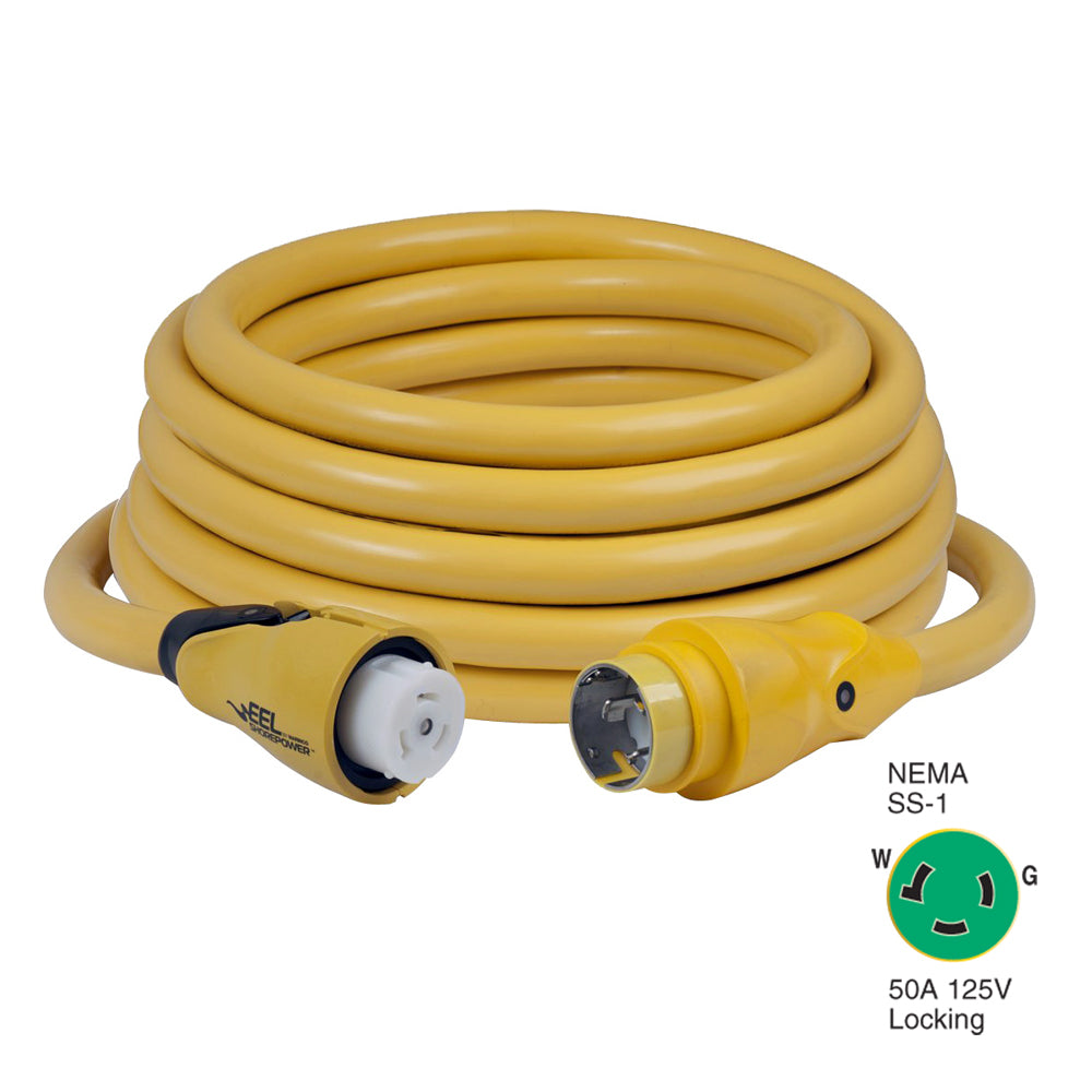 Marinco CS50350 EEL 50A 125V Shore Power Cordset  50  Yellow CS50350 Main image