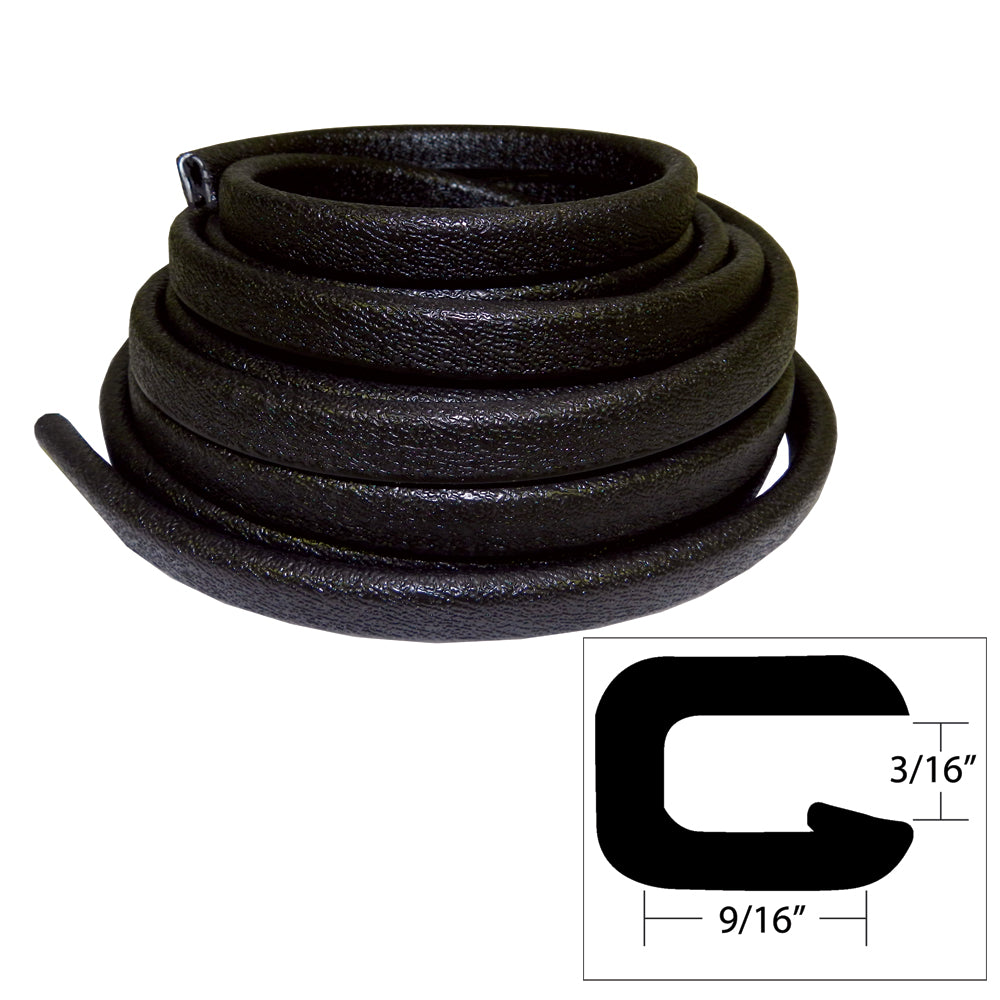 TACO Flexible Vinyl Trim  532 Opening x 916W x 25L  Black V301005B251 Main image