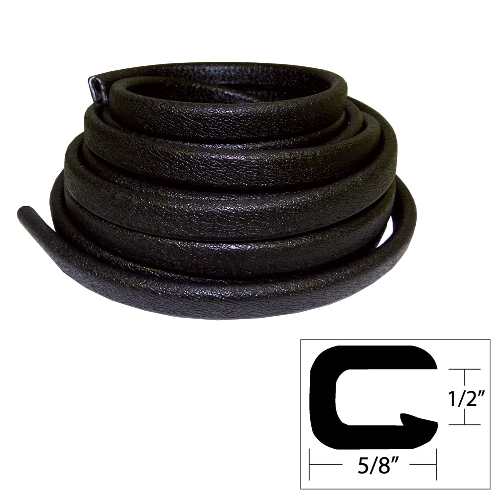 TACO Flexible Vinyl Trim  12 Opening x W x 25L  Black V301316B251 Main image