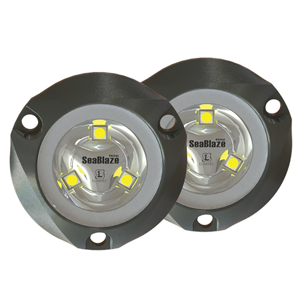 Lumitec SeaBlaze Mini  Underwater Light  Pair  Brushed Finish  Blue NonDimming 101246 Main image