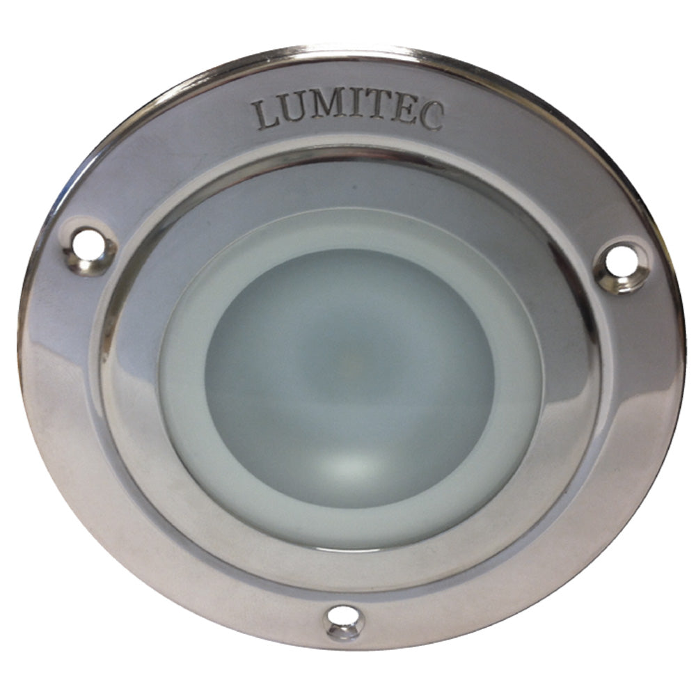 Lumitec Shadow  Flush Mount Down Light  Polished SS Finish  3Color RedBlue Non Dimming wWhite Dimming 114118 Main image