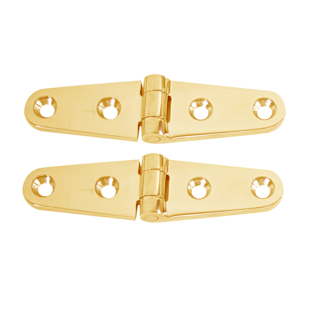 Whitecap Strap Hinge  Polished Brass  4 x 1  Pair S0604BC Main image
