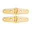 Whitecap Strap Hinge  Polished Brass  4 x 1  Pair S0604BC