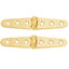 Whitecap Strap Hinge  Polished Brass  6 x 118  Pair S0605BC