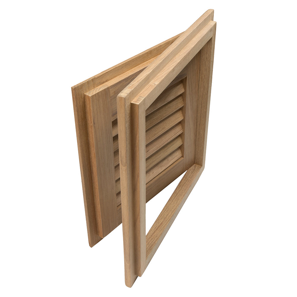 Whitecap Teak Louvered Door & Frame - Right Hand - 12" x 12" [60720] Secondary image