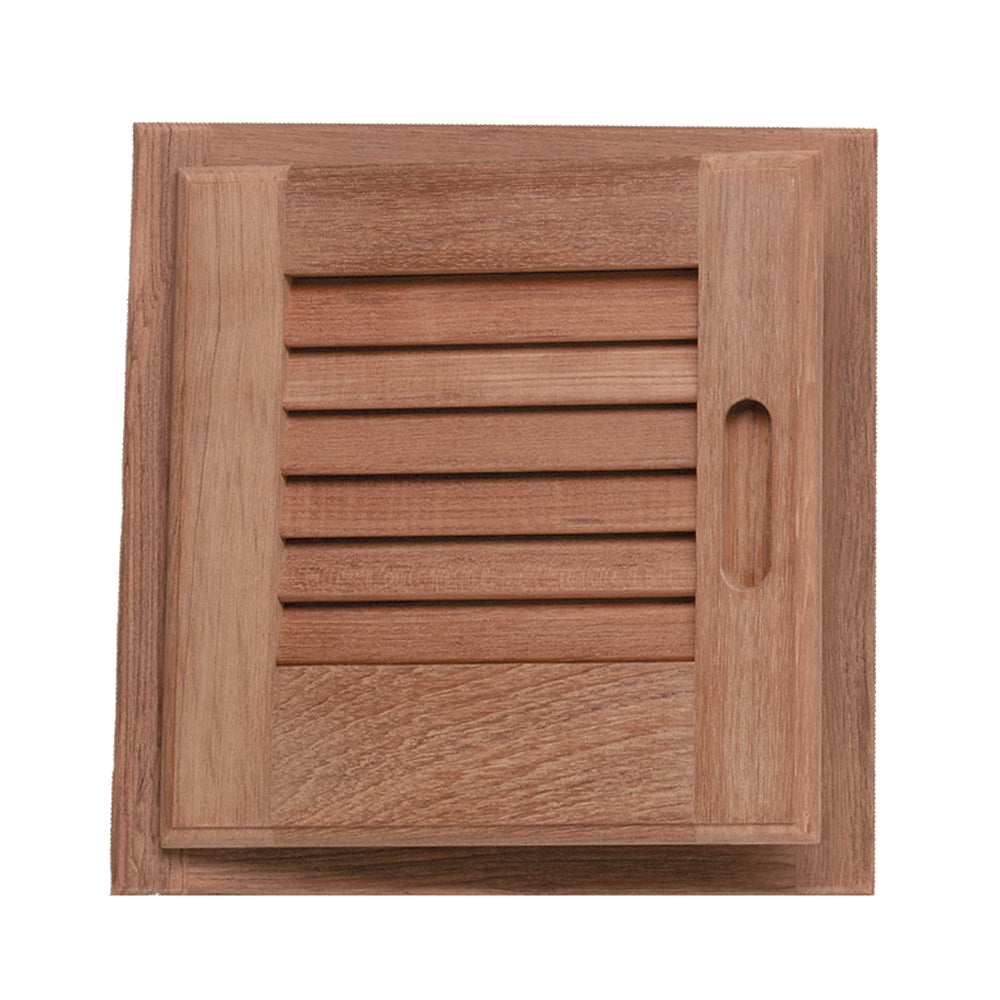 Whitecap Teak Louvered Door  Frame  Left Hand  12 x 12 60721 Main image