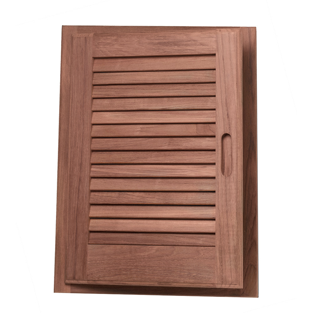 Whitecap Teak Louvered Door  Frame  Left Hand  15 x 20 60725 Main image